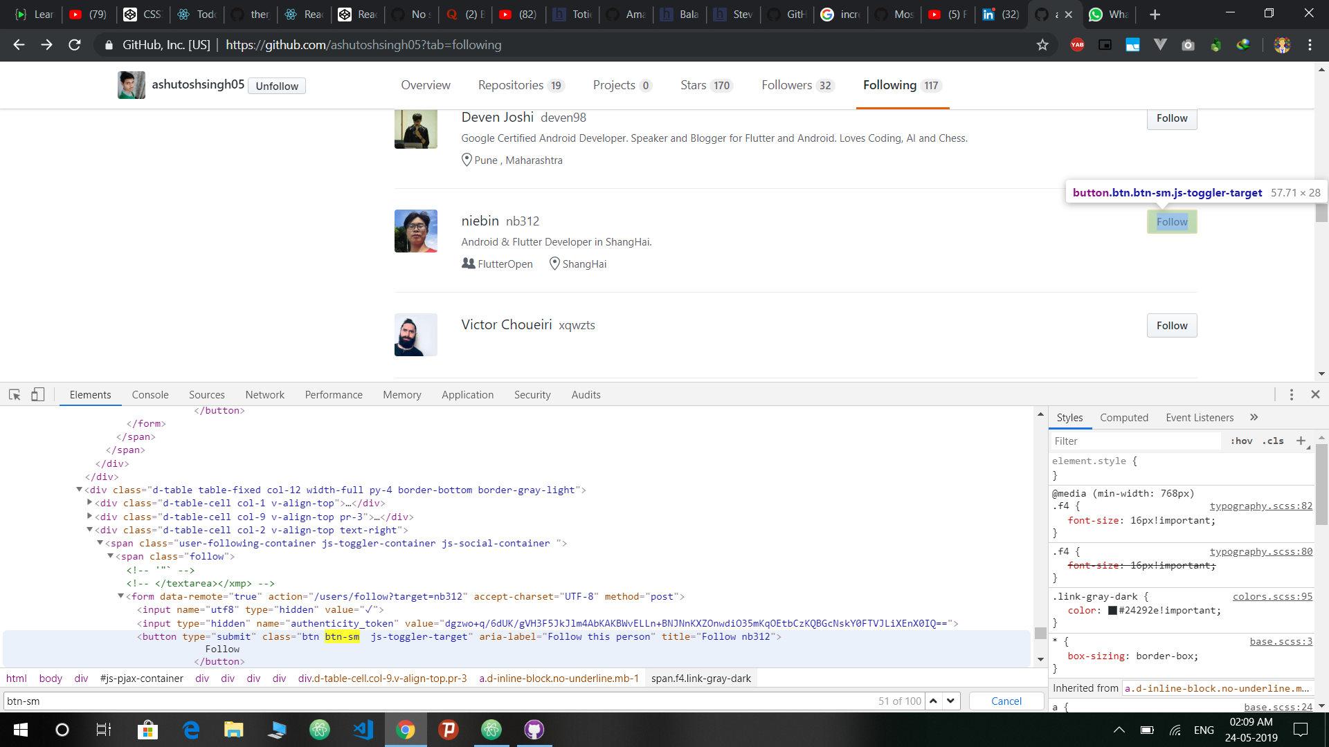 GitHub Follow
